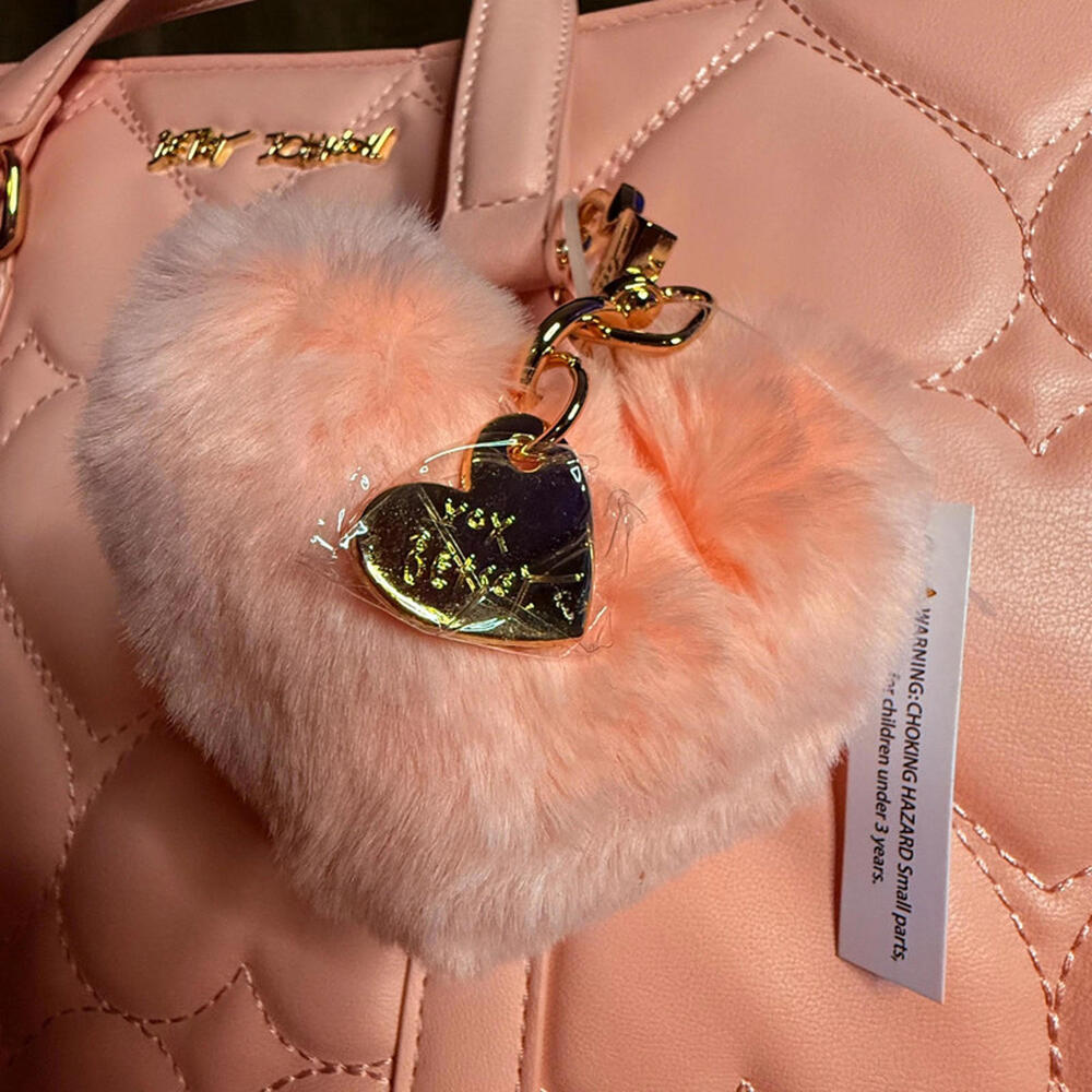 Betsey Johnson Pink Valentine Candy Heart Satchel Crossbody NWT - Picture 5 of 8